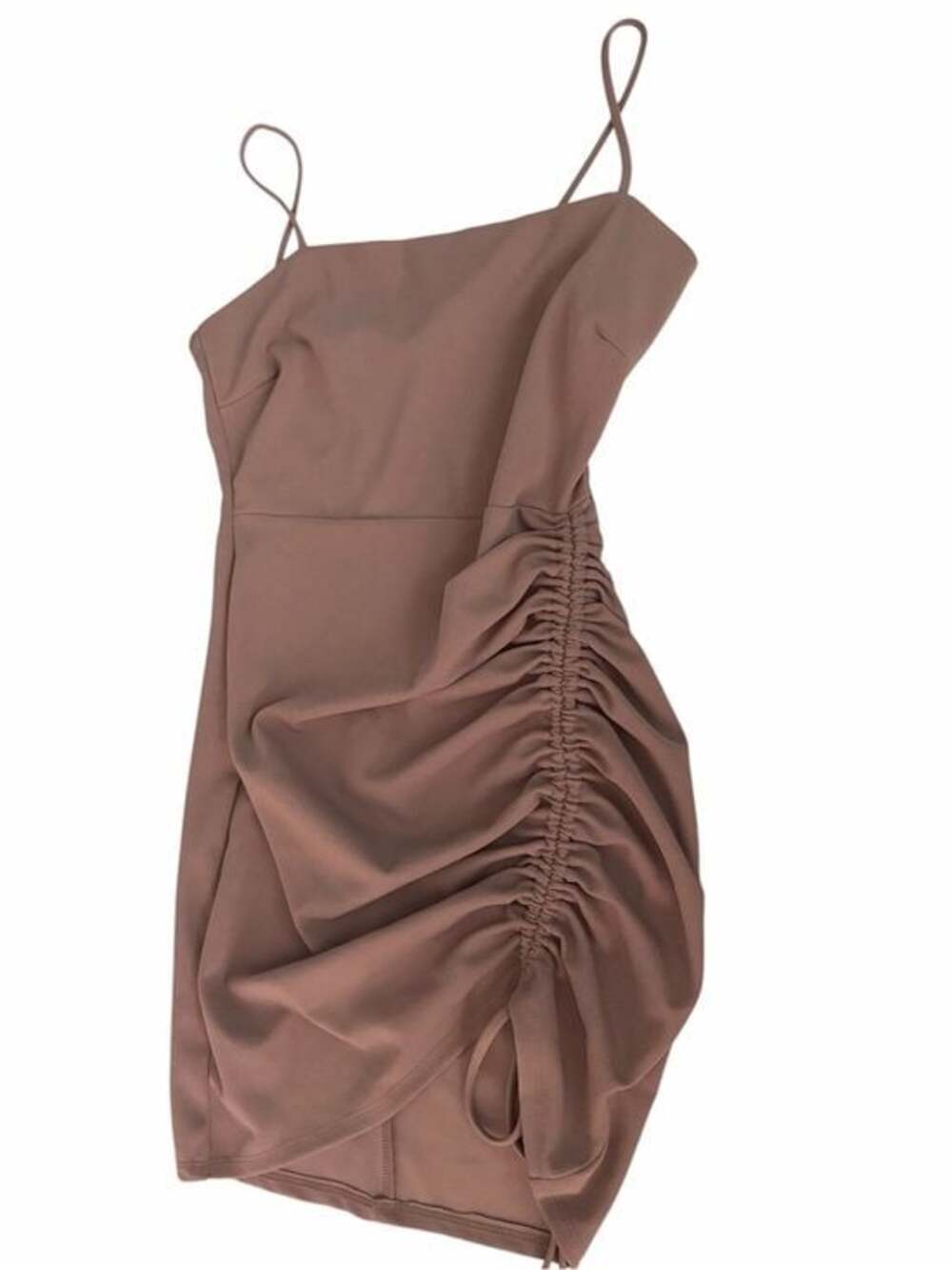 Windsor Glam Life Ruched Mini Dress in Dusty Rose Size L NWT